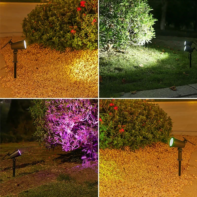 9 LED Solar Spot Light Outdoor Waterproof Spotlights Solar Garden Lights Landscape Lighting Decoration Pathway Lawn Lamp