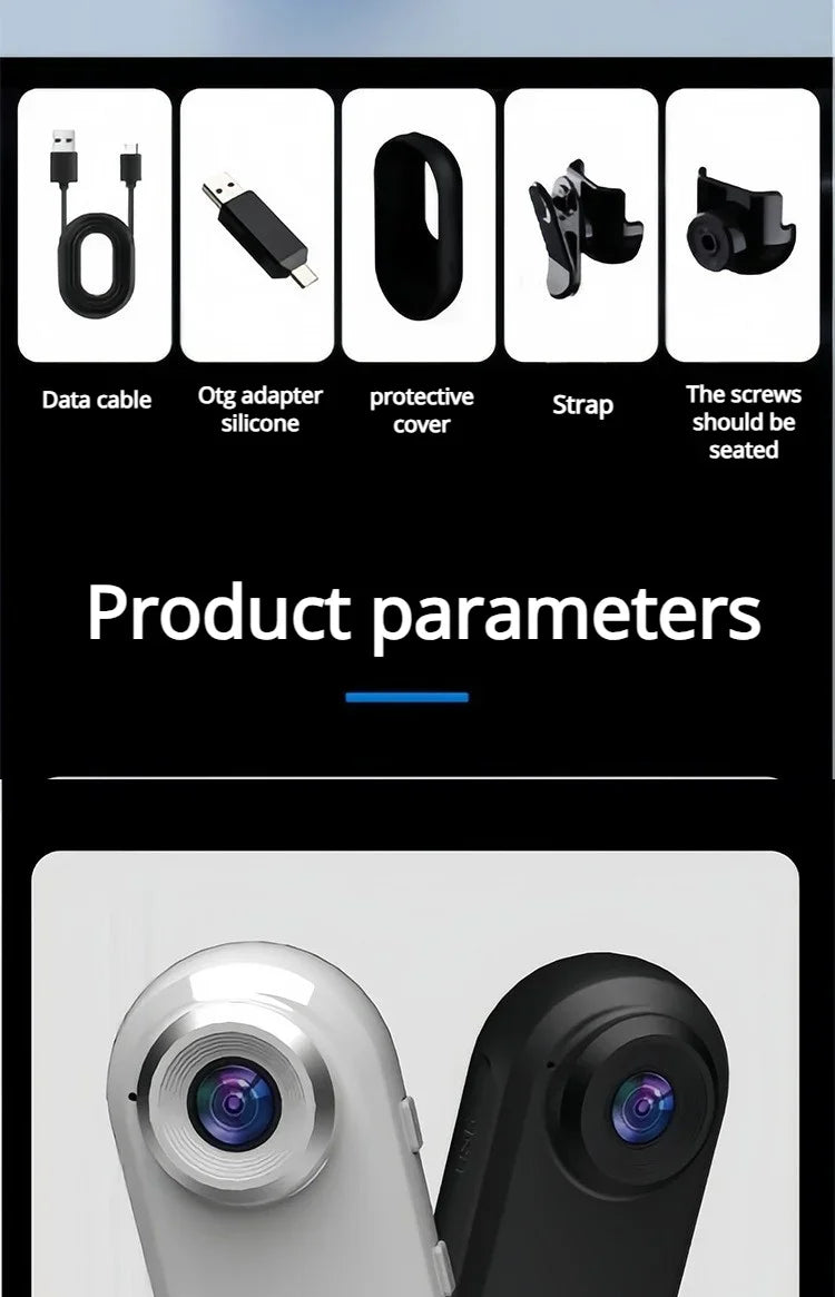 New Sports Camera 4K Body Action Wearable Body Camera Magnetic Thumb Size Action Cam Stabilization Audio/Video Recording Action