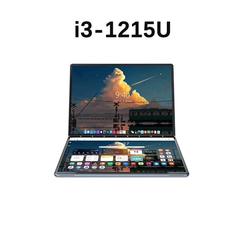 GLF-S2 Dual Screen Laptop 10.9+10.95 Inch Windows 11 Touchscreen Notebook Intel i3 1215U N100 WIFI 6 Laptop Tablet Computer