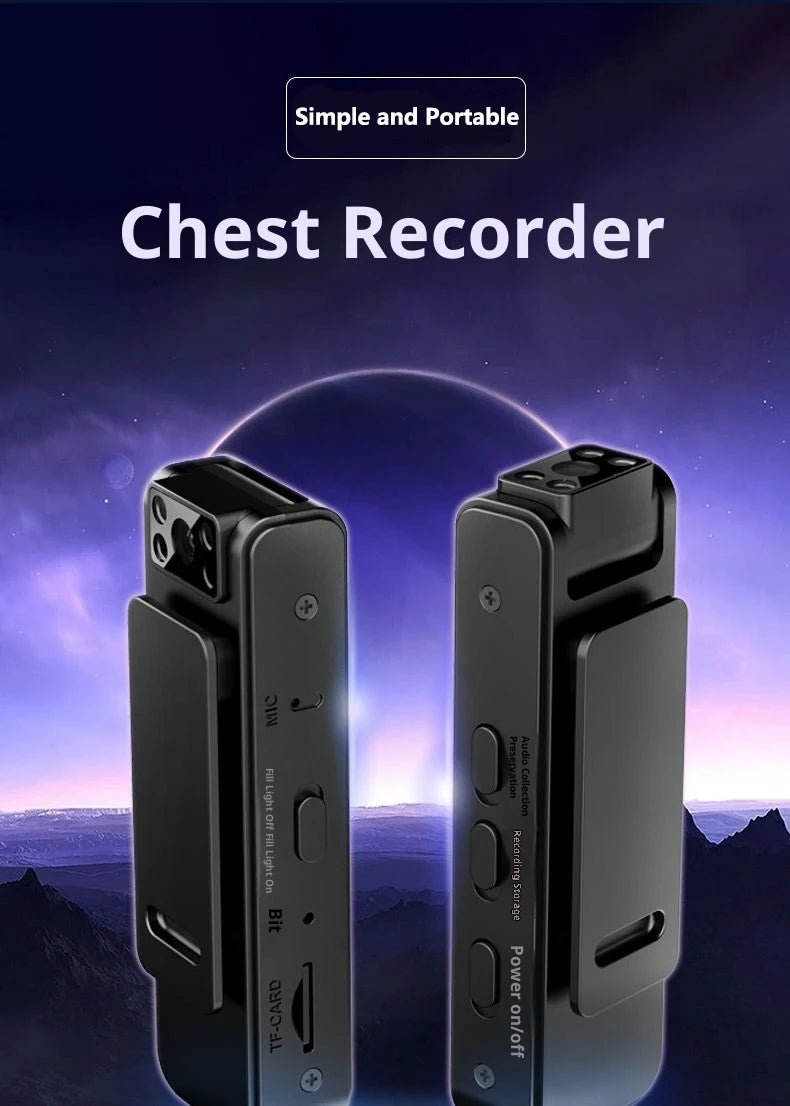1080P Body Mini Camera Portable  Miniature Camcorder Small Digital Video Recorder Police Infrared Night Vision BodyCam