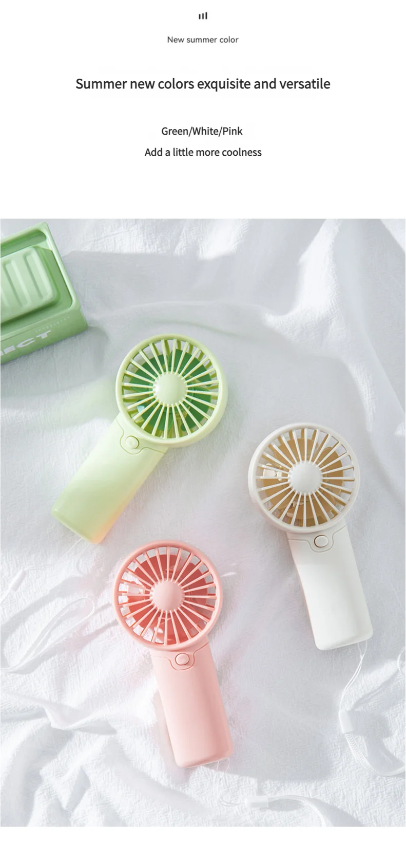 MEET SUN Portable Fan, Creative Compact Pocket Handheld Fan, Lightweight Mini Fan (AAA Batteries Not Included)