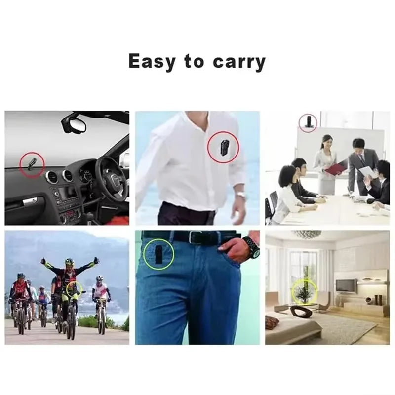 For Home and OfficeHD Mini DV Camera Body Camcorder Mount Portable Video Record Nanny Security Cam Small Sports Car DVR Webcam
