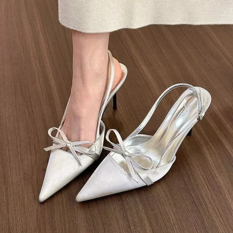 Pointy Single-shoe Women 2025 New Spring Stiletto Sandals French with Skirt Temperament Pink High Heels  Kawaii Shoes