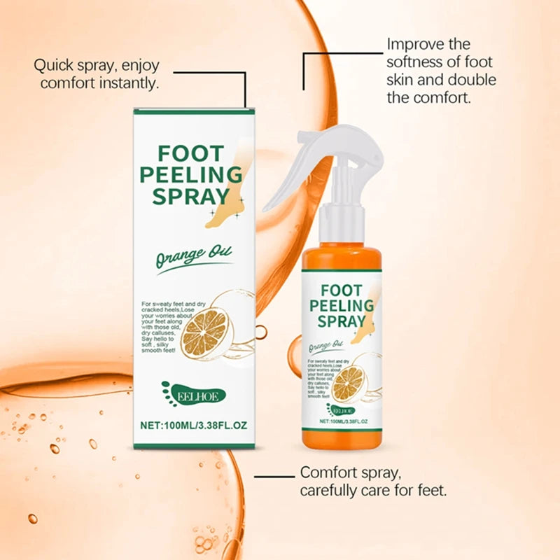 100ml Foot Care Spray Remove Dead Foot Exfoliator Softener Gently Cares Foot Skin Moisturizes Hydrates Improves Dryness