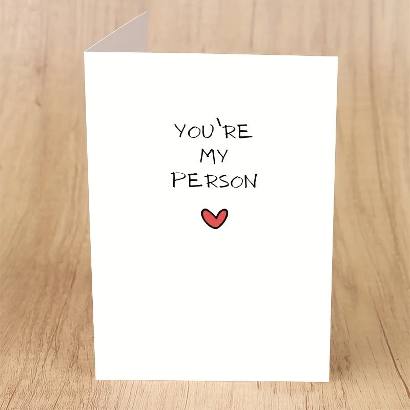 Love Note Card with Envelope - Perfect for Couples, Anniversary & Valentine's Day Gift for Wife or Husband