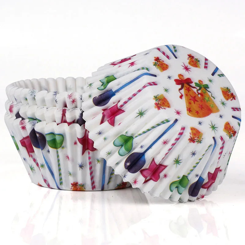 100Pcs/pack Cake Muffin Cupcake Paper Cups Cake Box Cupcake Liner Kitchen Baking Accessories Cake Mold Decorating Tools