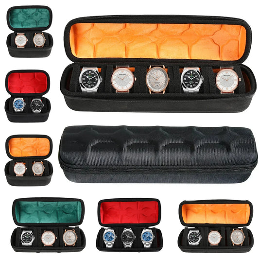 EVA Watch Storage Box Organizer for Wristwatches Smart Accessories Watches Data Cable Storage Zippered Bag Portable Travel Case
