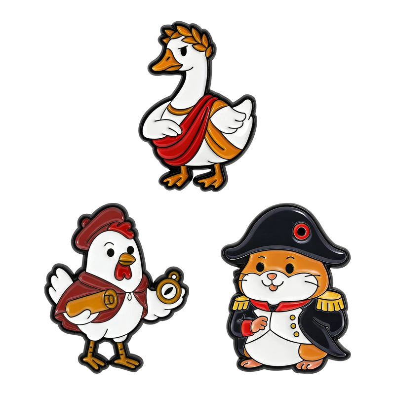 3-7pcs/sets Cartoon Anime Middle Finger Rude Cat Enamel Pins Low Battery Daisy Flower Brooches Backpack Lapel Badge Jewelry Gift