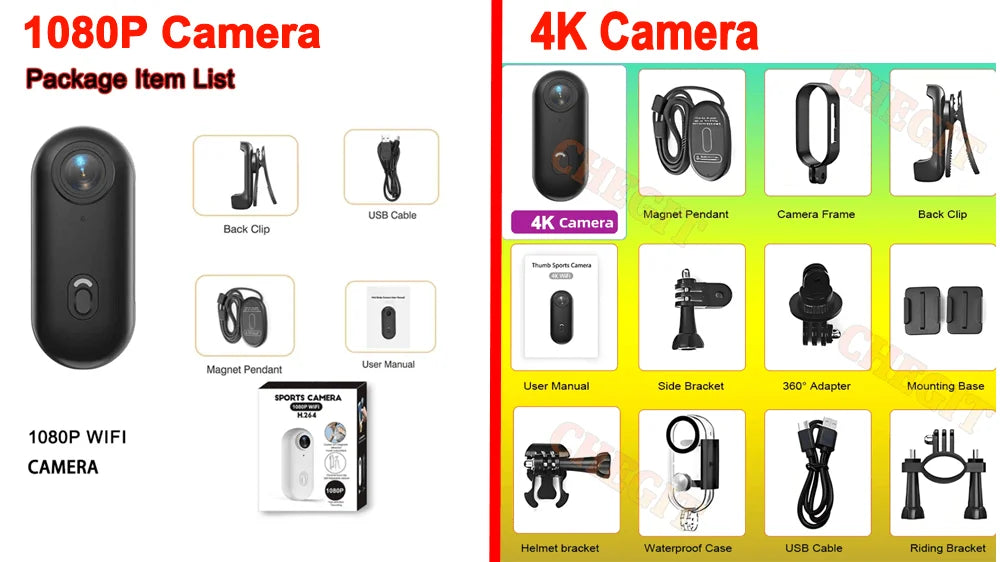 4K FHD POV Collar Cam Small Sports Camera Magnetic Necklace Pets Camcorder Mini Wireless WiFi H88 Bodycam Recording Vlog Selfie