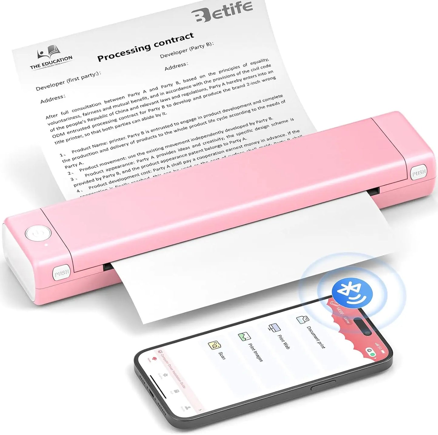 Phomemo M08F A4 Thermal Paper for M08F, PJ762/PJ763MFi, MT800/MT800Q, A4 Portable Printers, M08F Printer Paper, 8.27" x 11.69"