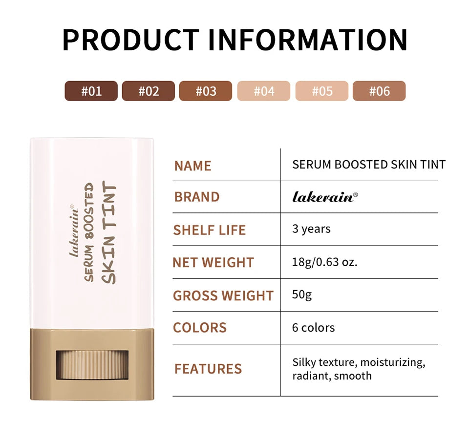 New Balm Serum Boosted Skin Tint Silky Texture Moisturizing Coverage Plumper Even Skin Tone Best Stick Foundation Travel Makeup
