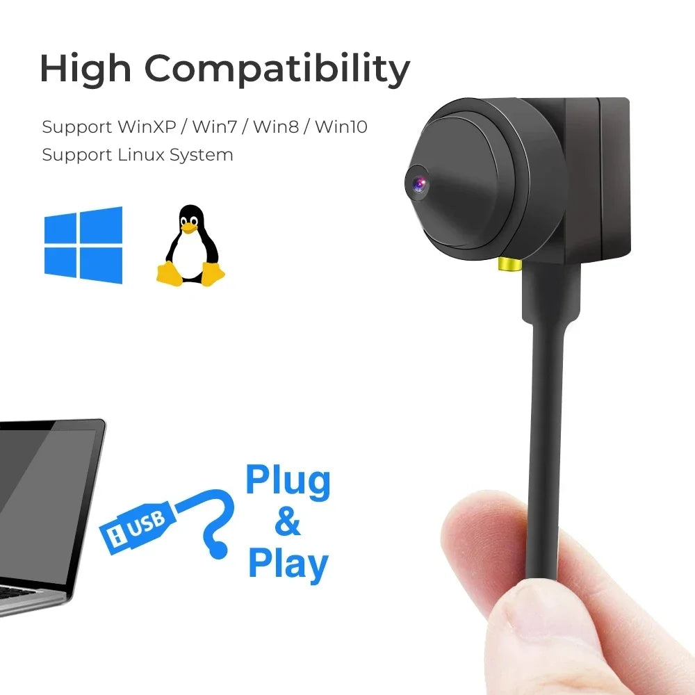 2MP Webcam Mini USB Camera with 2.8/3.7mm Lens Full HD 1080P Webcam for PC Mini Camera CCTV Outdoor Camcorder Security Video Cam