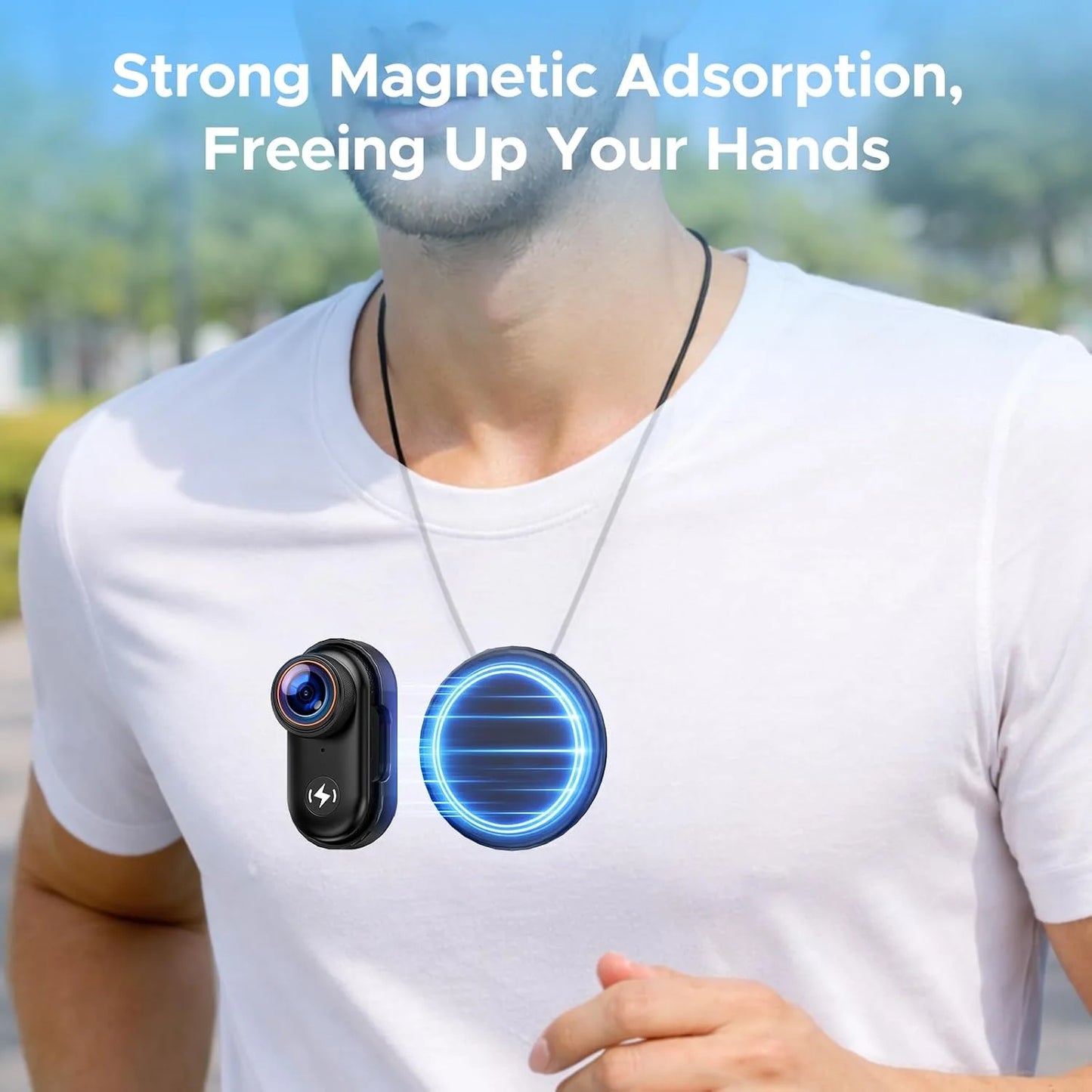 New Sports Camera 4K Body Action Wearable Body Camera Magnetic Thumb Size Action Cam Stabilization Audio/Video Recording Action