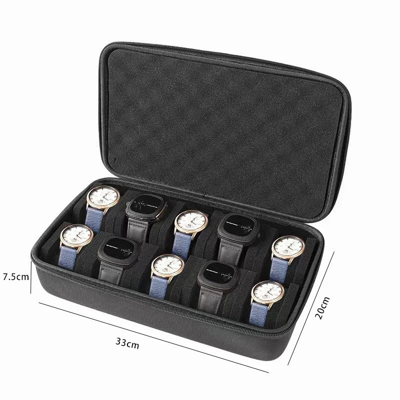 EVA Watch Storage Box Organizer for Wristwatches Smart Accessories Watches Data Cable Storage Zippered Bag Portable Travel Case