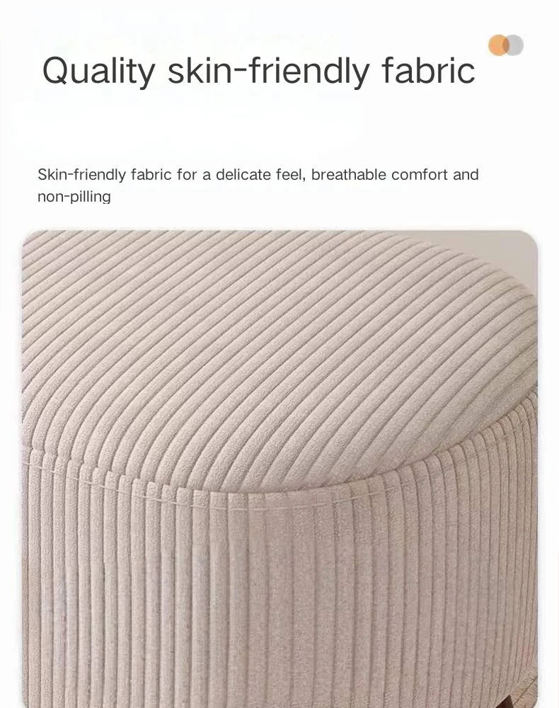 Household    Stool   Footstool   Wood Material   Living Room Furniture   Wooden Frame   Fabric