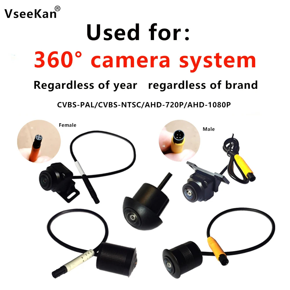 Camera for Car 360° Panoramic Surround View Camera CVBS 720p 1080p 2D 3D Front Back Left Right