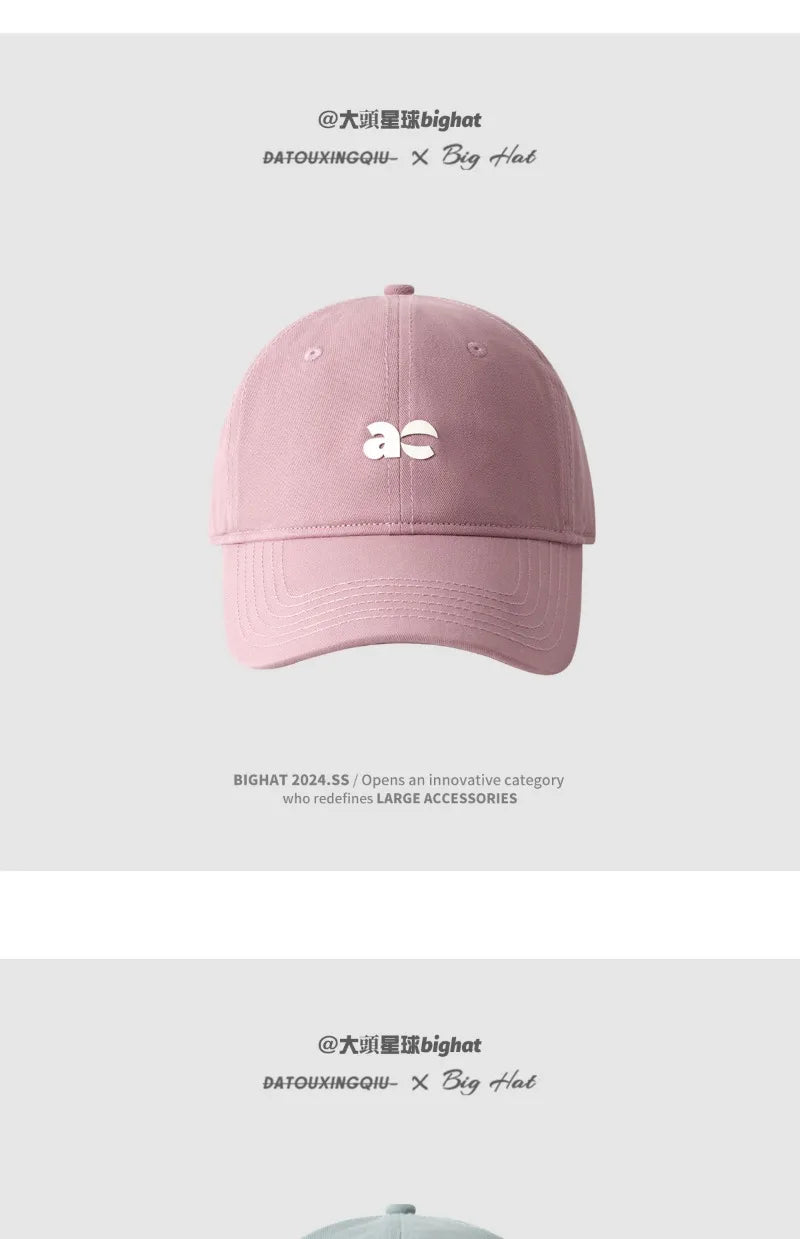 Plus Size Fashion Baseball Cap Deep Wide Brim Large Round Face Slimming Duckbill Hat Breathable Comfortable Chinese Bran
