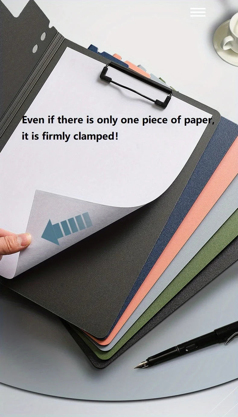 A4 File Folder & Clipboard Set, 3-in-1 Document Organizer with Cover for Business, School & Office Supplies