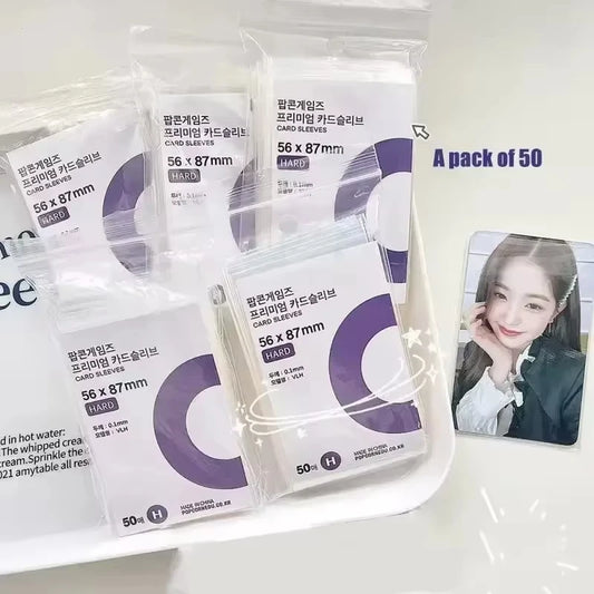 1-500Pcs Premium HD Transparent Kpop Idol Card Protective Sleeve Album Photo Waterproof Protector Game Card Holder 56x87mm