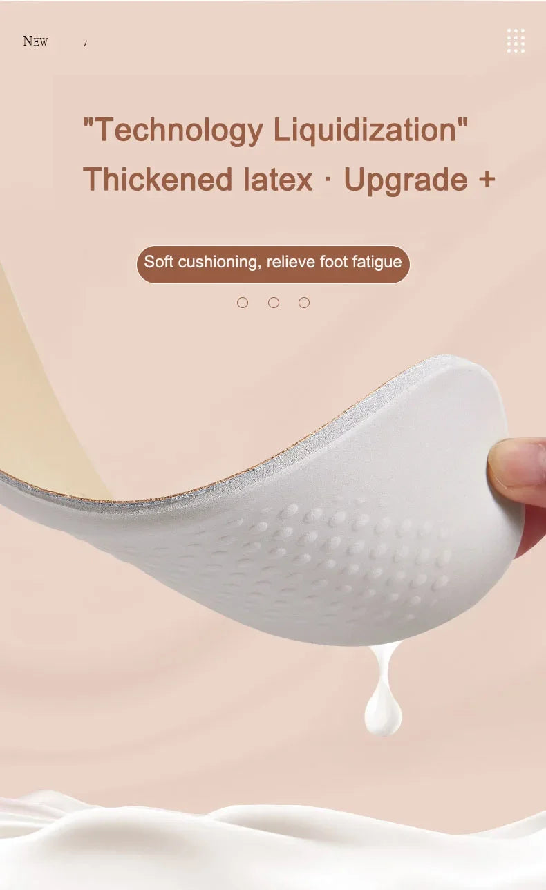 Leather Latex Sports Insole Cowhide Arch Support Shoe Pads Shock Absorbing Plantar Fasciitis Inserts for Shoes