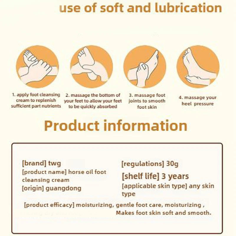 Ma You Qing Foot Cream, Moisturizing Foot Cream, Suitable for Dry Skin, Suitable for Hand and Foot Care for Dry Hands and Feet