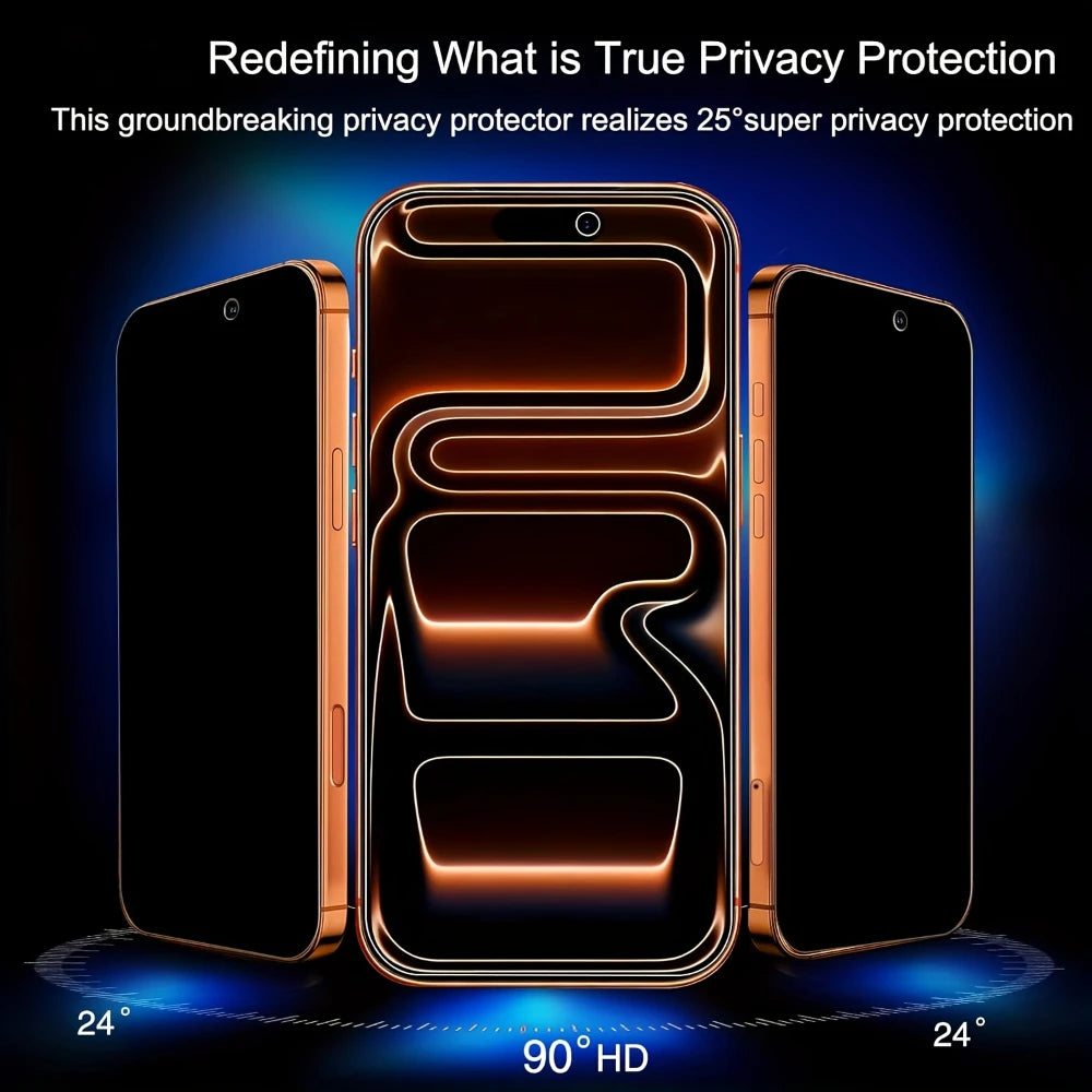 NNBILI 4PCS Privacy Screen Protector For iPhone17Pro Max 17Air Anti-Spy Glass For iPhone 16 15 14 13 12 11Pro Max Tempered Glass