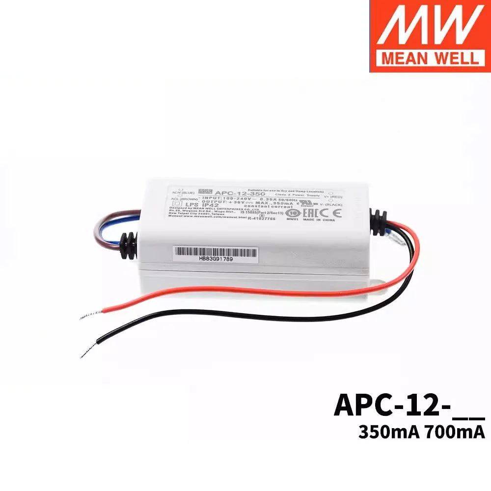MEAN WELL LED constant current power supply APC-12 12W 350/700mA lighting low cost driver