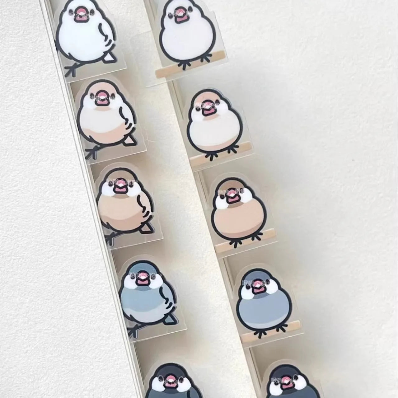 10/20 Creative and Cute Parrot Index Stickers, PET Bookmark, Hand Account Notebook Classification Sticky Notes, Art Labels