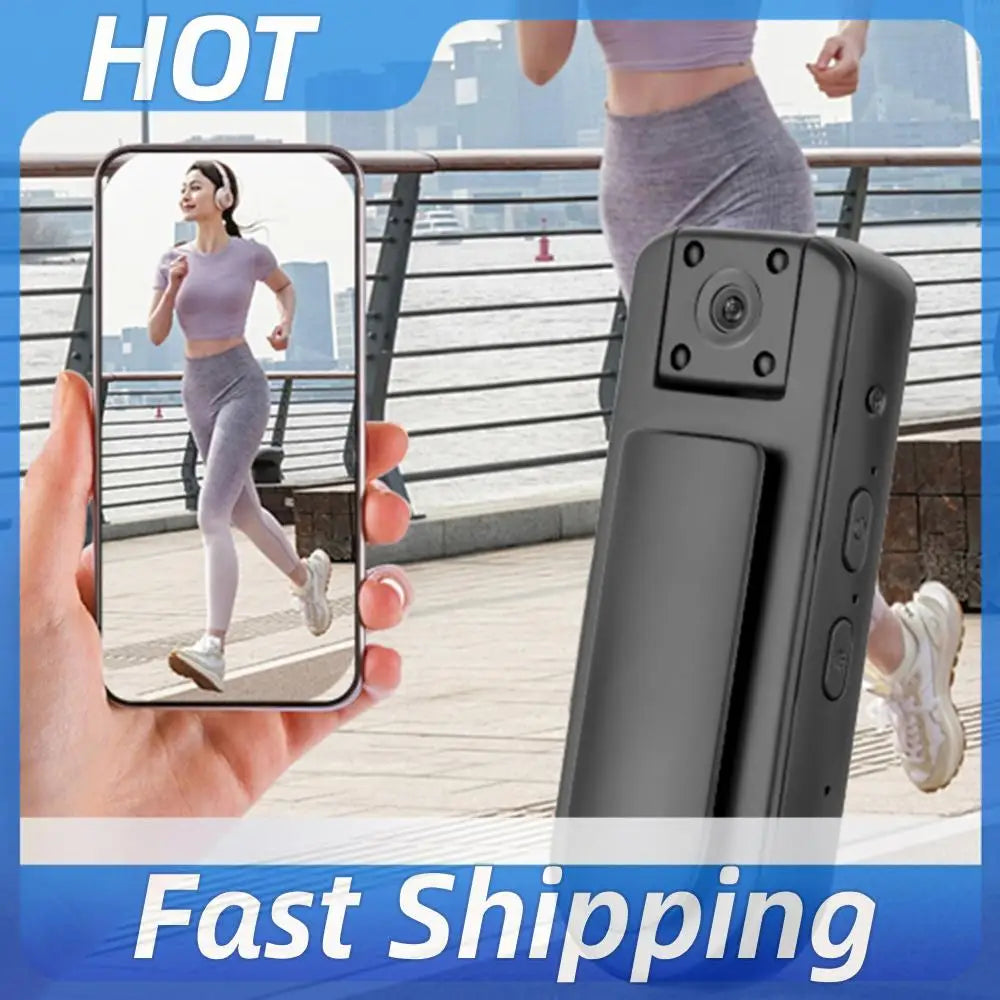 HD 1080P Wearable Worn Bodycam Night Vision WiFi Portable Small Personal Camcorder with Audio & Video Recording Body Worn Cam
