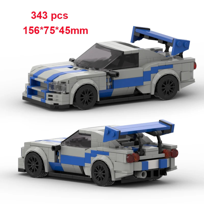 City Technical Vehicle Speed  Racing Car Building Blocks Courses Rennen гонки Carreras Moc DIY Model Brick Toys
