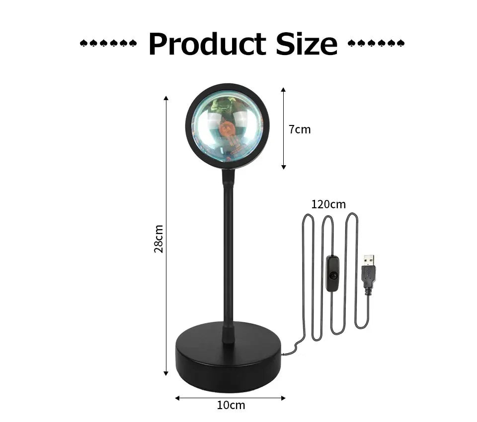 USB 5V Tuya Smart Sunset Lamp Night Light Sunset Projector Smart Life APP Remote Led Lights Room Decoration Photography  Gift