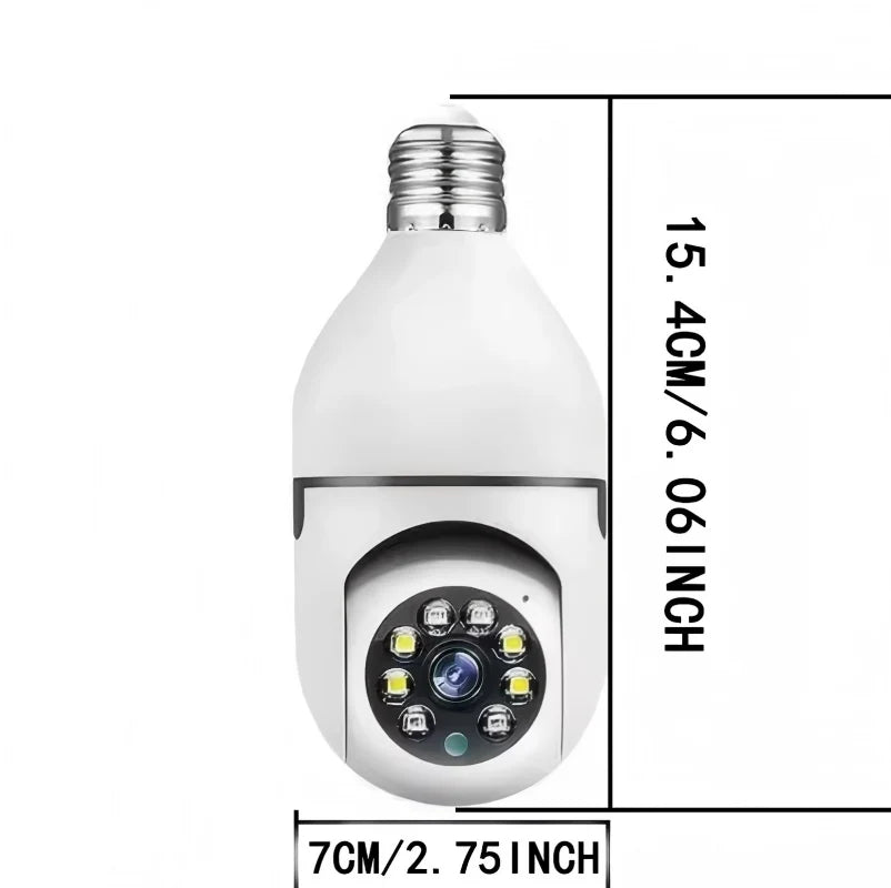Bulb E27 Surveillance Camera Full Color Night Vision Automatic Human Tracking Zoom Indoor Security Monitor Wifi Mini IP Camera