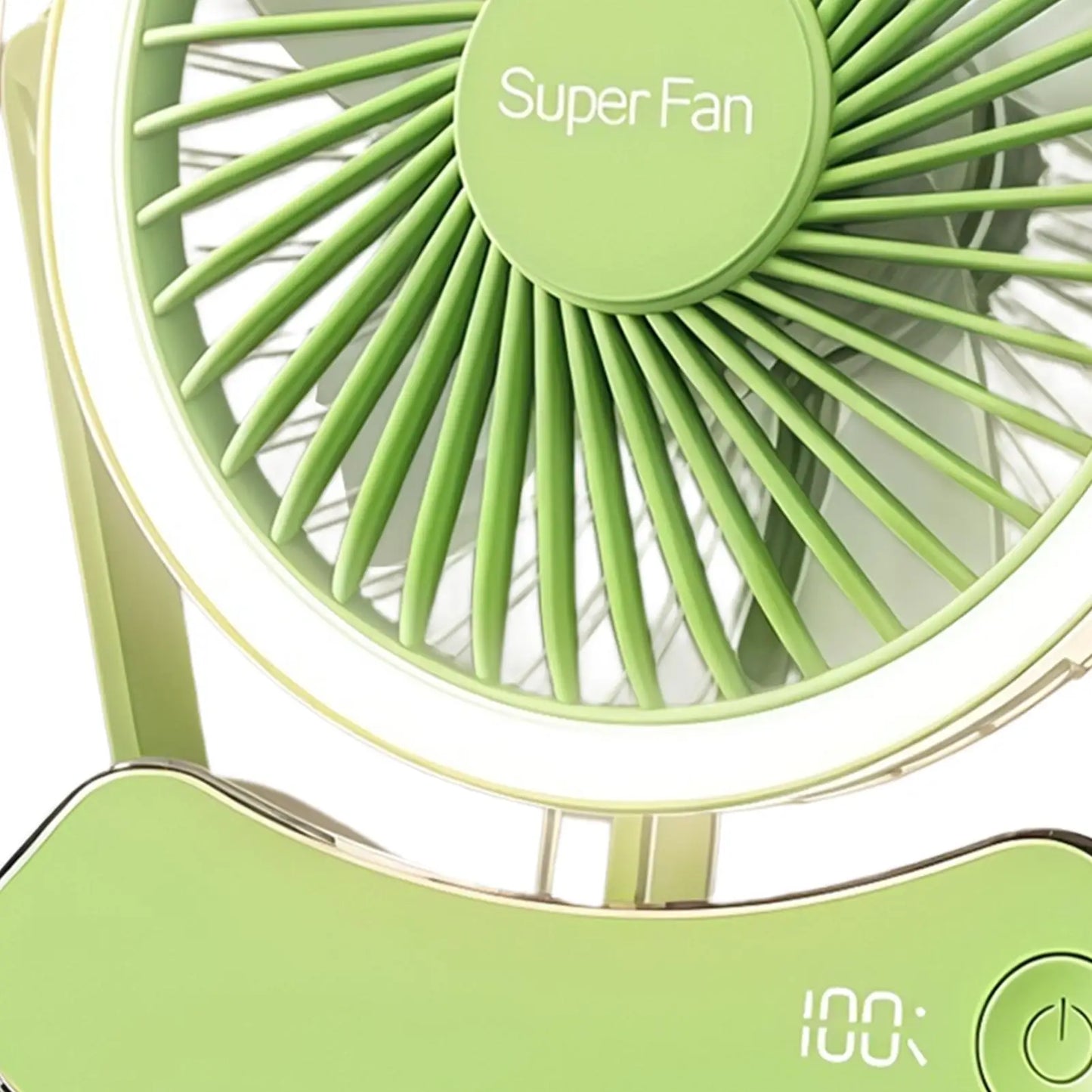 Travel Fan For Sleeping Long Lasting 5 Speeds Foldable LED Lights Device Portable Fan USB Rechargeable For Home Office Bedroom