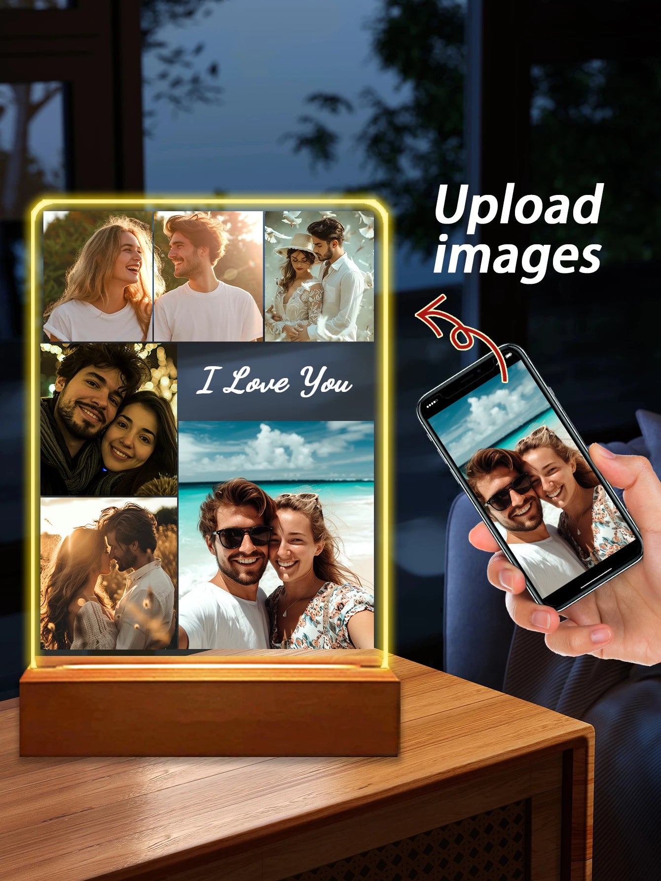 Personalized 3D Lamp Custom Photo/Text With Instagram Style 3D Led Lamp For Valentine's Day Wedding Anniversary Birthday 3D Lamp
