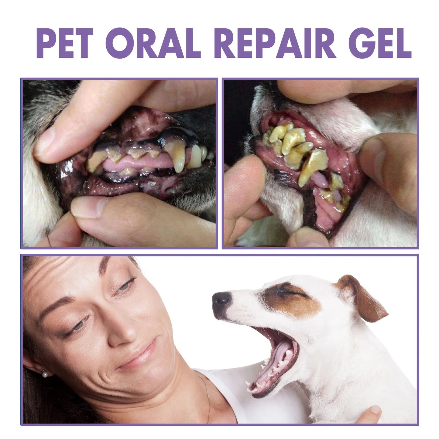 Pet Oral Repair Gel Puppy Tartar Removal Odor Eliminator Whiten Cats Dogs Teeth Stain Remover Gum Care Pet Teeth Cleaning Gel