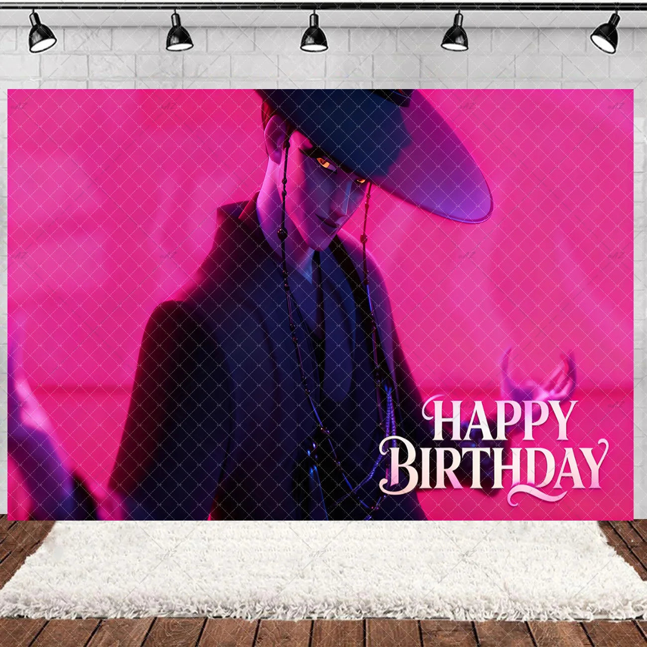 Hot KPop Girl Demon Hunters Backdrop Popular Anime Adult Children's Birthday Party Decorations Baby Shower Supplies Photo Props
