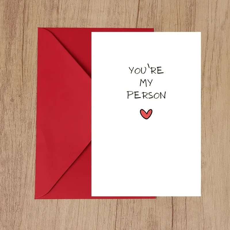 Love Note Card with Envelope - Perfect for Couples, Anniversary & Valentine's Day Gift for Wife or Husband