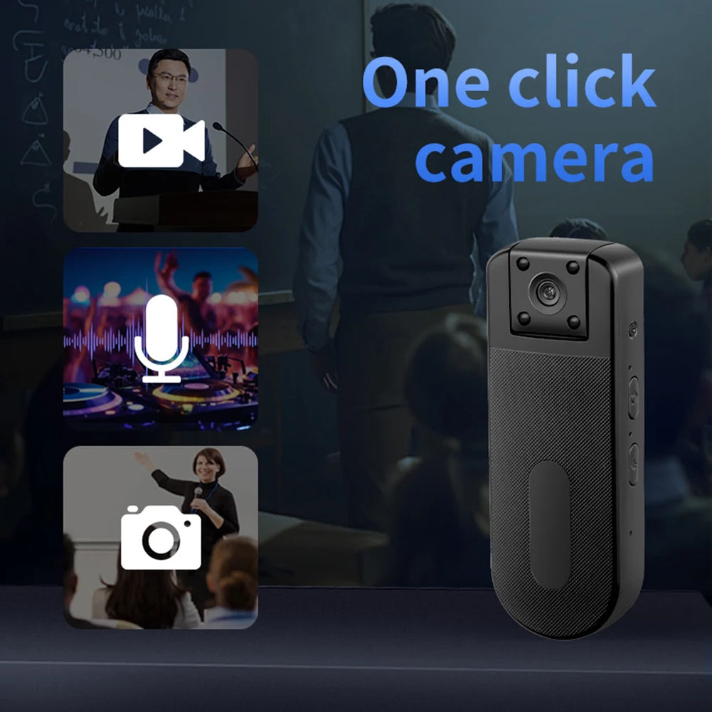 Wearable HD 1080P Worn Bodycam Night Vision WiFi Portable Small Personal Camcorder with Audio & Video Recording Body Worn Cam