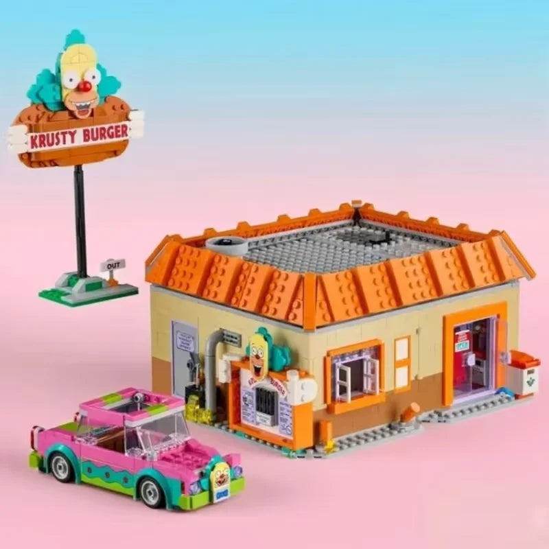 New 1635Pcs Compatible 10352 DIY Krusty Burger Building Block MOC Toys Loved By Adults Children Christmas Birthday Gifts