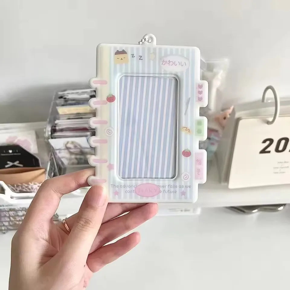 Cartoon Photocard Holder Camera Mobile Phone Shaped Idol Photocard Binder 3Inch Photo Storage Case Protection Cover Keychain