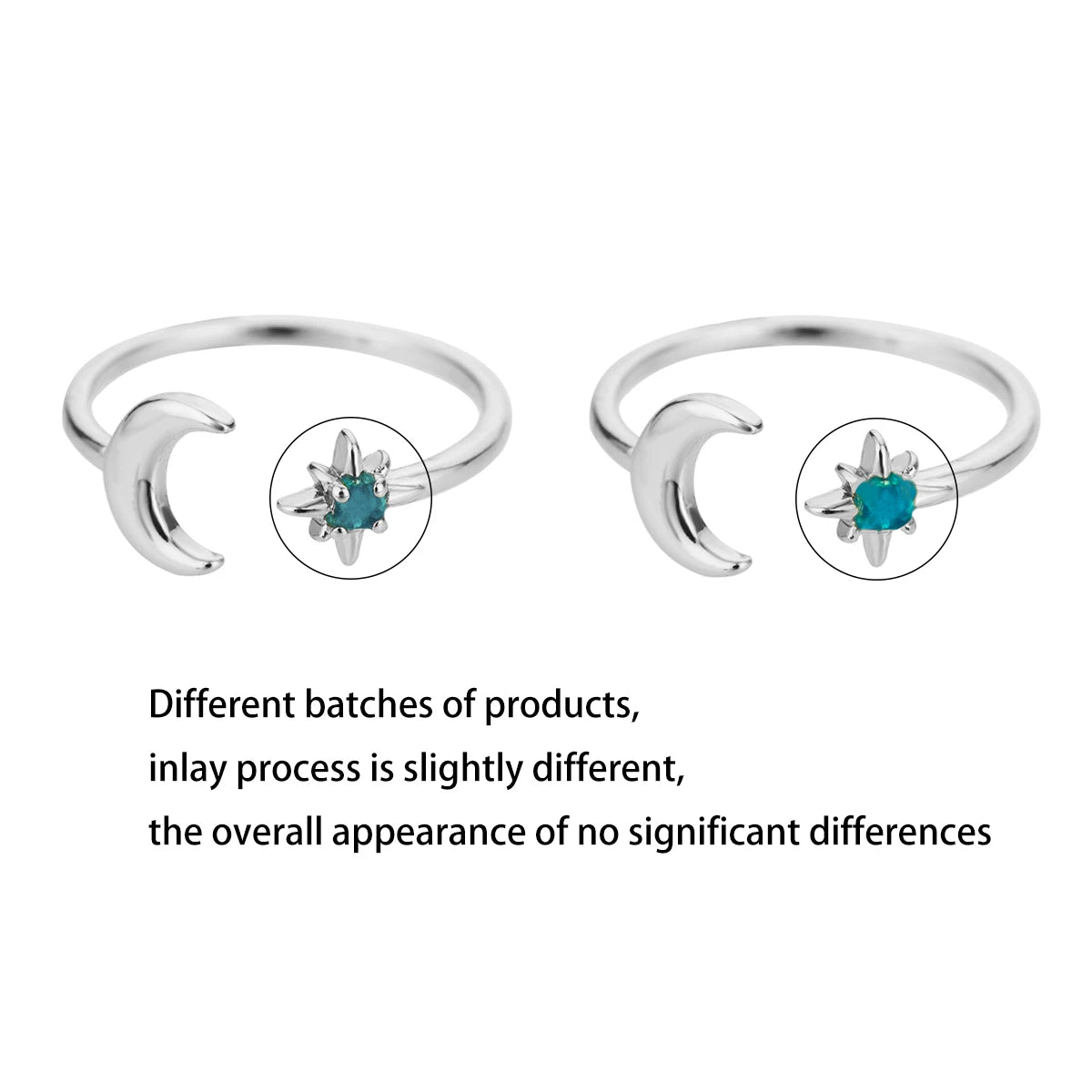 Trend Opal Finger Rings For Women Stainless Steel Adjustable Couple Geometric Open Ring Handmade Aesthetic Jewelry Gift Anillos