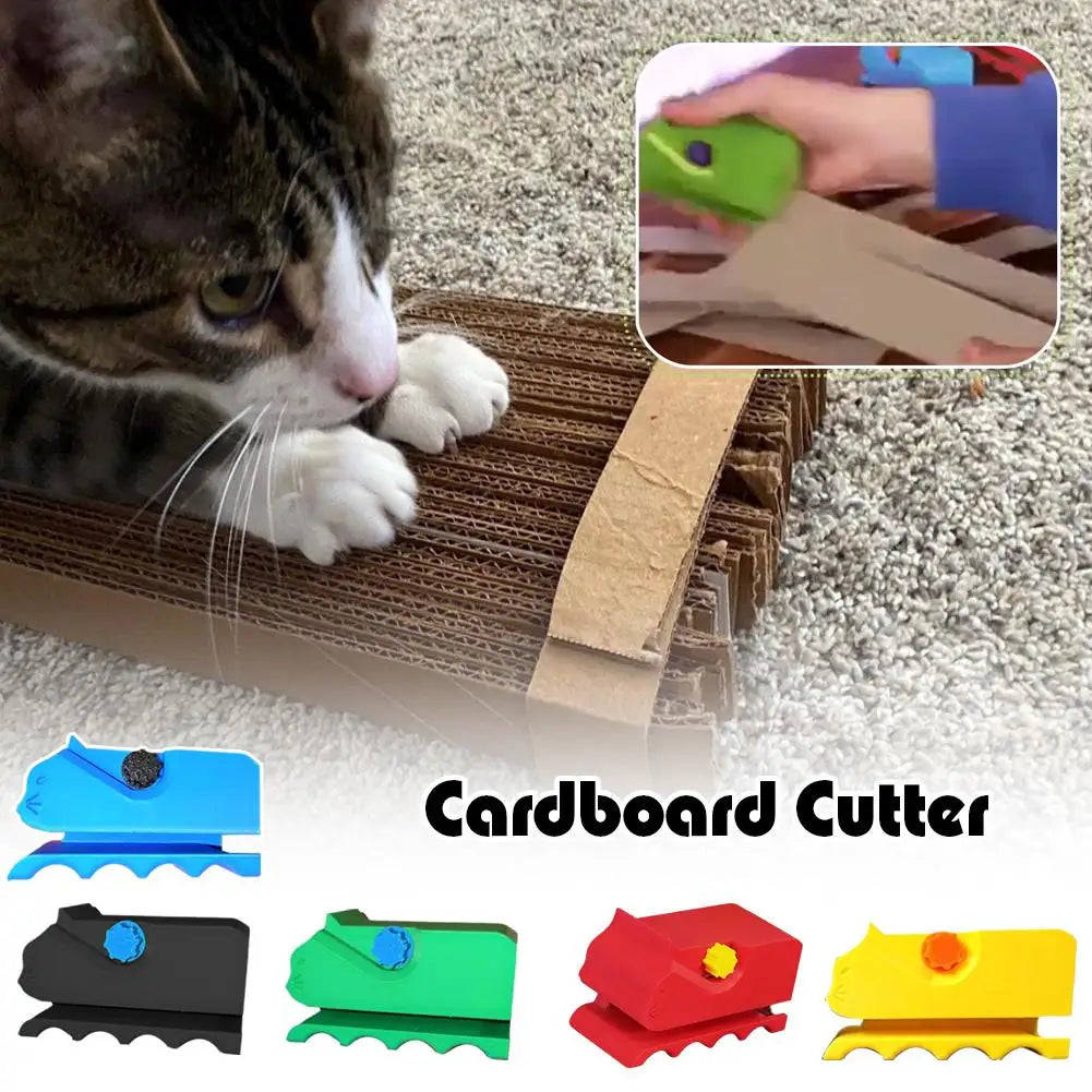 Cute Cardboard Cutting Machine for Cat Scratchers,3D Printed Kitten Shaped Cutter,DIY Tools,Utility Knife for Cardboard Carton