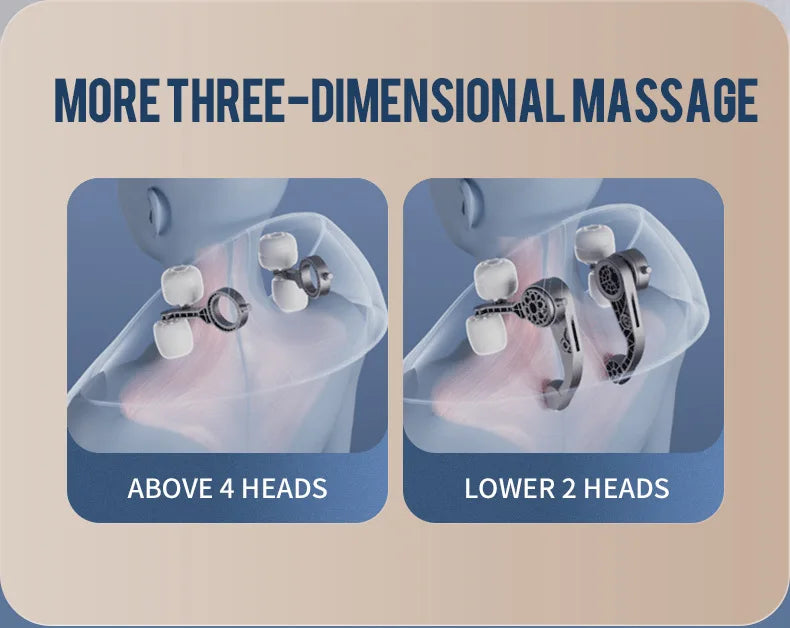 Wireless Neck And Back Massager Neck And Shoulder Kneading Massage Shawl Neck Cervical Relaxing Trapezius Massager