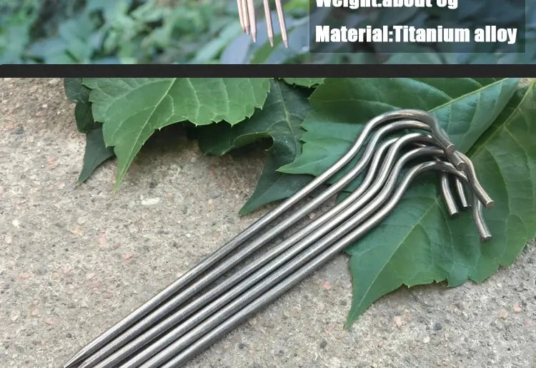 TiTo 3.0*165mm Ultralight Camping Accessories Titanium Alloy Tent Stake Pegs With Hook