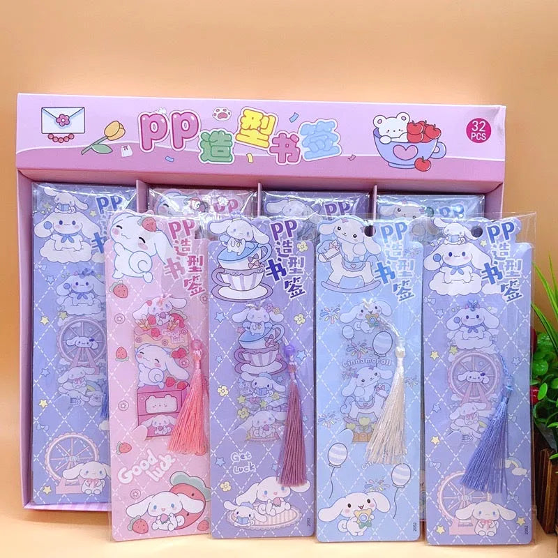 16pcs/lot Sanrio Kuromi Bookmark Creative Melody Tassels Book Mark For Books School Office Supplies Cartoon Stationery Gift