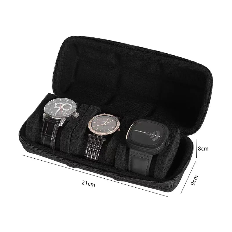 EVA Watch Storage Box Organizer for Wristwatches Smart Accessories Watches Data Cable Storage Zippered Bag Portable Travel Case