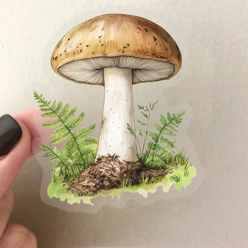 50pcs Mushroom Stickers Cartoon Pattern Waterproof PET Decals Scrapbooking Phone Luggage Skateboard Graffiti Decals