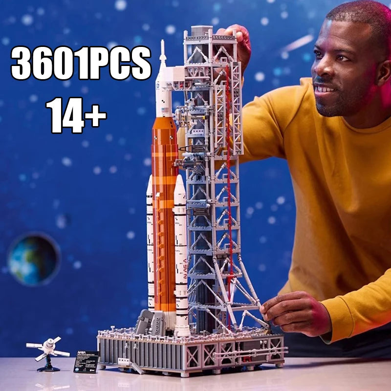 3601pcs Creativity Artemis Space Launch System 10341 Rocket Spacecraft Assembling Puzzle Model Holiday Birthday Gifts