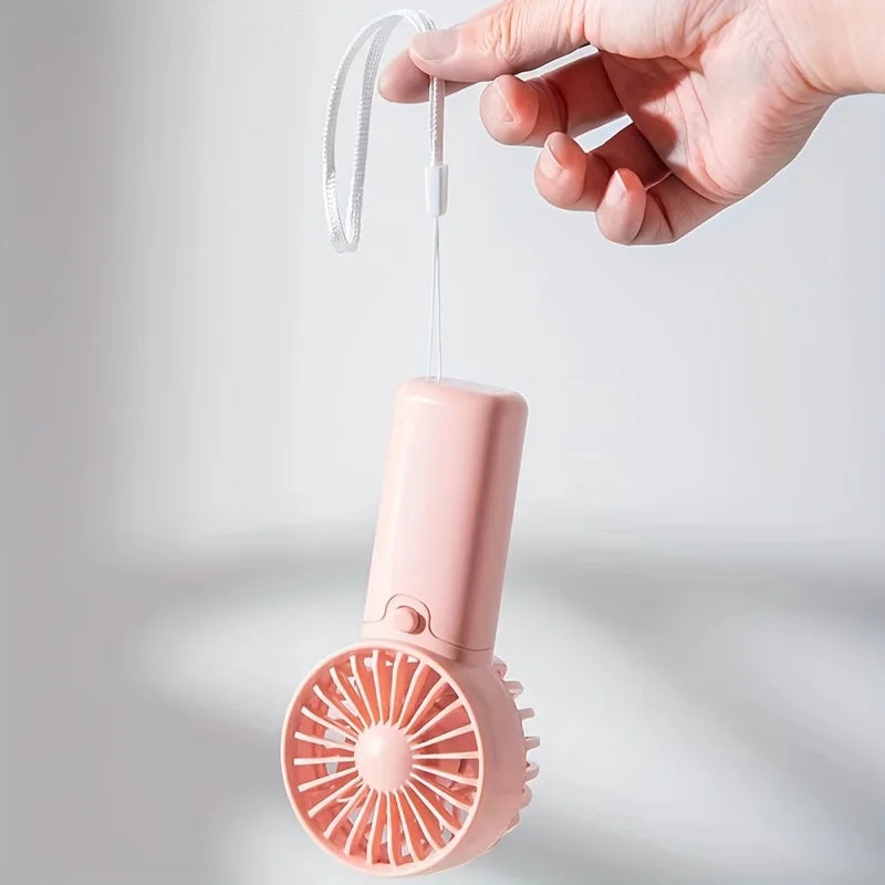 Mini Portable Fan Lightweight Handheld Fan AA Battery Operated Cooling Fan for Office Outdoor Travel Camping