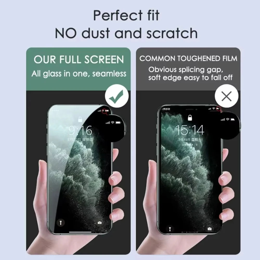 NNBILI 4Pcs Tempered Glass For IPhone 16 15 14 13 12 11 Pro Max Screen Protector For IPhone 12 13 Mini 16E High Definition Glass
